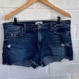 PAIGE Denim Daryn Distressed Blue Jean Shorts sz 32